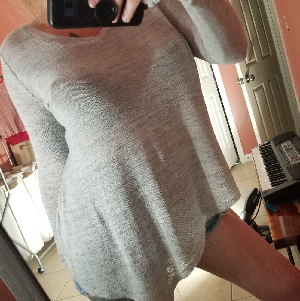 SOLD - Cotton On Assymetrical V-Neck Liggr Sweater - sz M